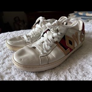 GUCCI white LOVED sneaker Size 38 Nice! Multicolor